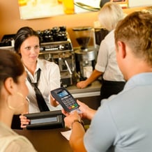 Wireless terminals being used at a cafe